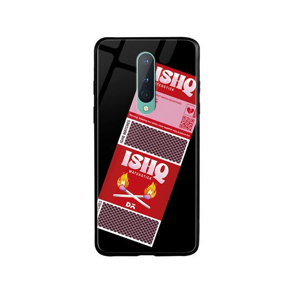 

DailyObjects Ishq Matchsticks Glass Case Cover For OnePlus 8