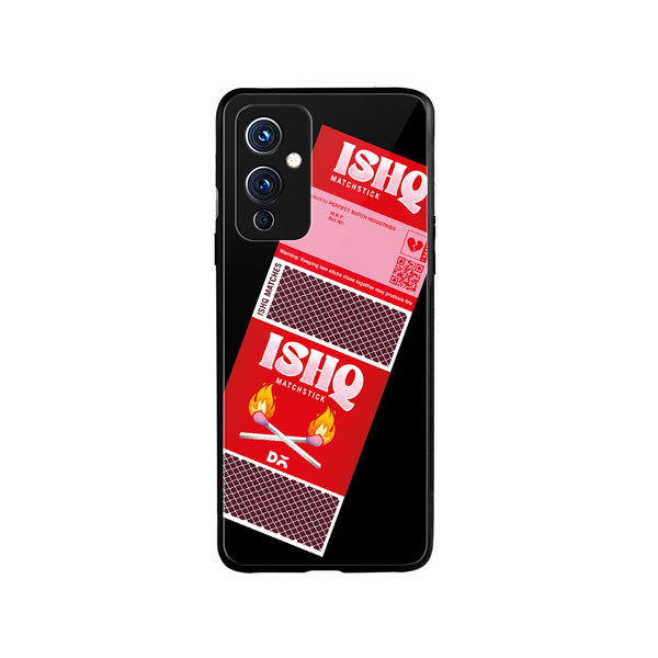 

DailyObjects Ishq Matchsticks Glass Case Cover For OnePlus 9