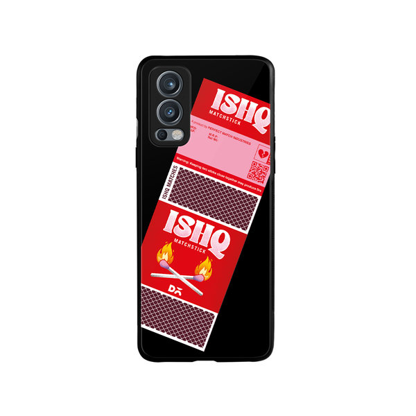 

DailyObjects Ishq Matchsticks Glass Case Cover For OnePlus Nord 2