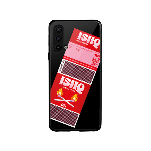 

DailyObjects Ishq Matchsticks Glass Case Cover For OnePlus Nord CE