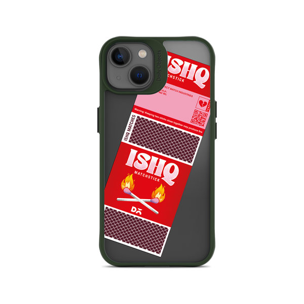 

DailyObjects Ishq Matchsticks Green Hybrid Clear Case Cover For iPhone 13 Mini