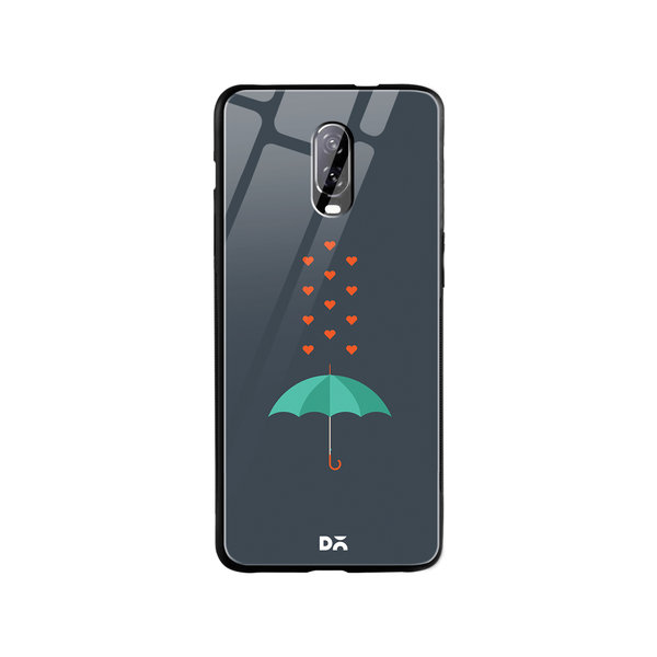 

DailyObjects Its Raining Hearts Glass Case Cover For OnePlus 7