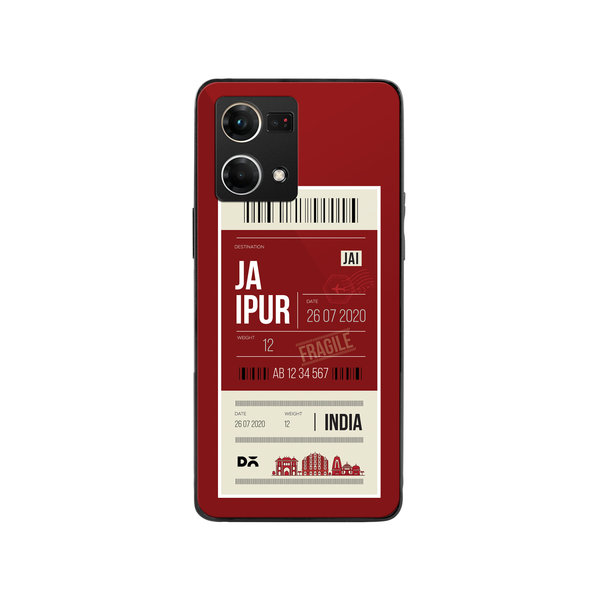 

DailyObjects Jaipur City Tag Glass Case Cover For Oppo Reno 7