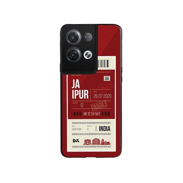 

DailyObjects Jaipur City Tag Glass Case Cover For Oppo Reno 8