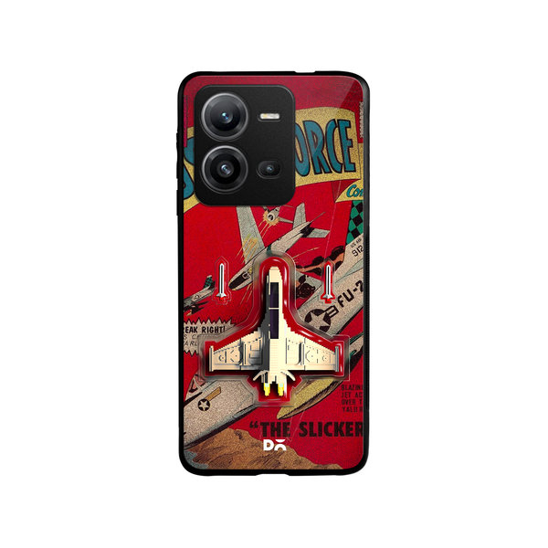 

DailyObjects Jet Ranger Glass Case Cover For Vivo V25