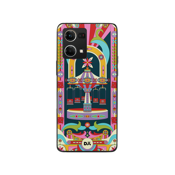 

DailyObjects Jhoola Mela Glass Case Cover For Oppo Reno 7