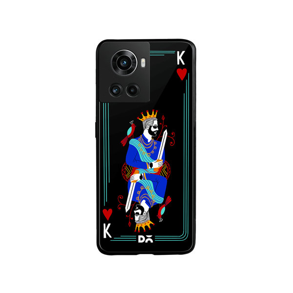

DailyObjects King Of Hearts Glass Case Cover For OnePlus 10R
