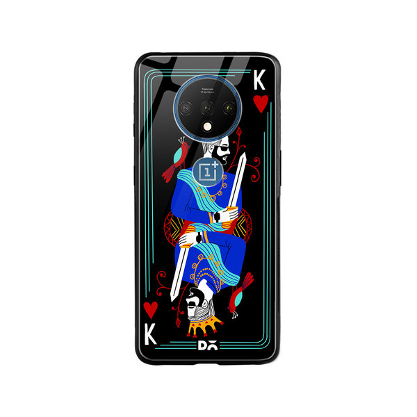 

DailyObjects King Of Hearts Glass Case Cover For OnePlus 7T