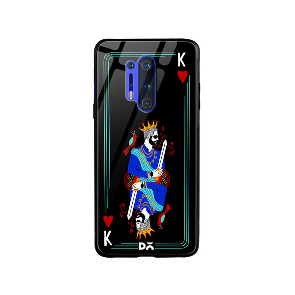 

DailyObjects King Of Hearts Glass Case Cover For OnePlus 8 Pro