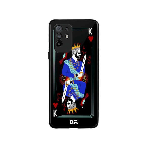

DailyObjects King Of Hearts Glass Case Cover For Oppo F19 Pro Plus