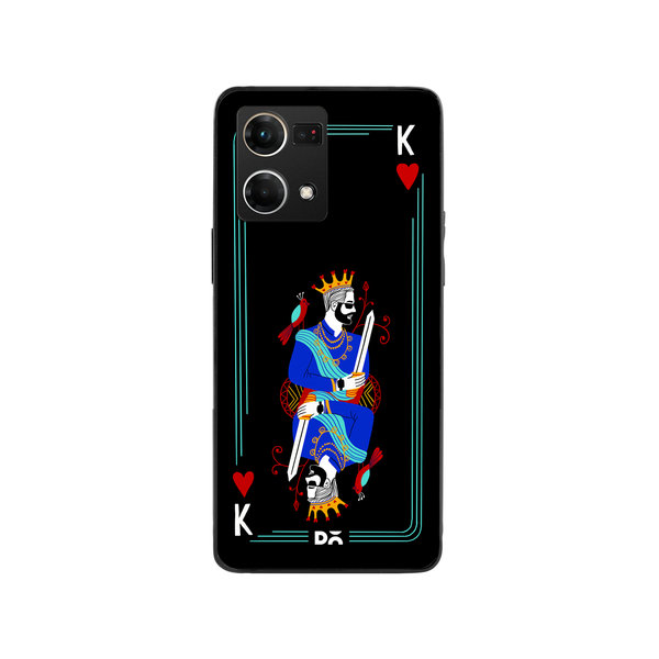 

DailyObjects King Of Hearts Glass Case Cover For Oppo Reno 7