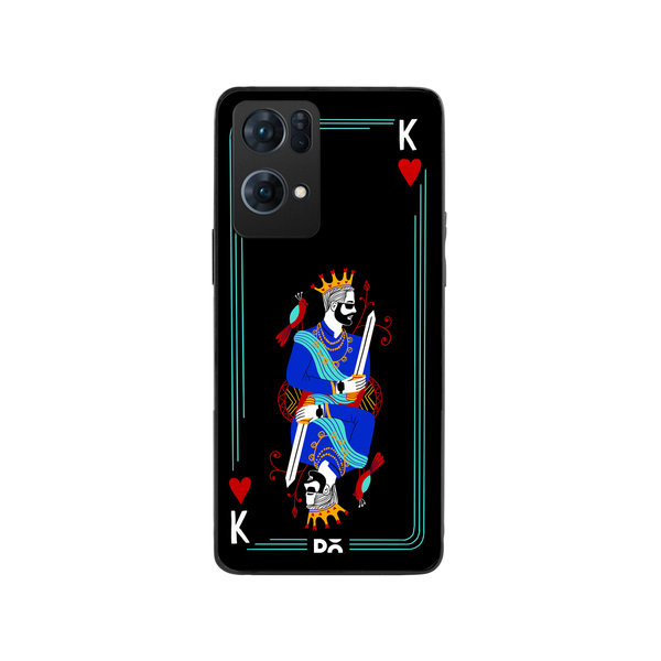 

DailyObjects King Of Hearts Glass Case Cover For Oppo Reno 7 Pro
