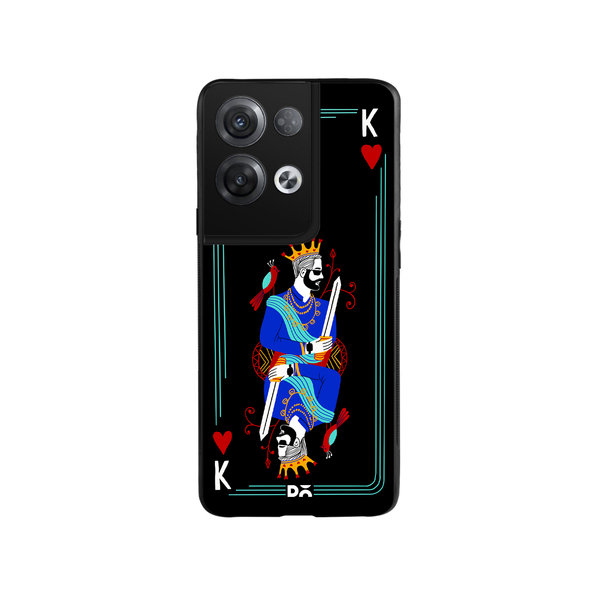 

DailyObjects King Of Hearts Glass Case Cover For Oppo Reno 8