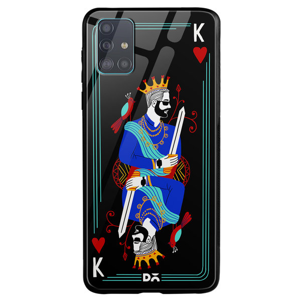 

DailyObjects King Of Hearts Glass Case Cover For Samsung Galaxy A51