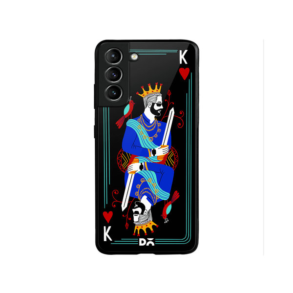

DailyObjects King Of Hearts Glass Case Cover For Samsung Galaxy S22