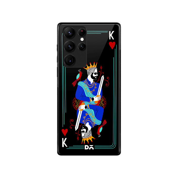 

DailyObjects King Of Hearts Glass Case Cover For Samsung Galaxy S22 Ultra