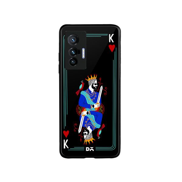 

DailyObjects King Of Hearts Glass Case Cover For Vivo X70