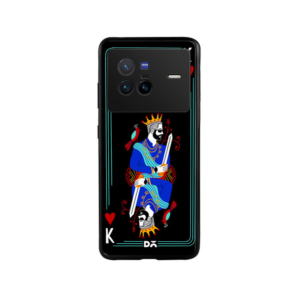 

DailyObjects King Of Hearts Glass Case Cover For Vivo X80