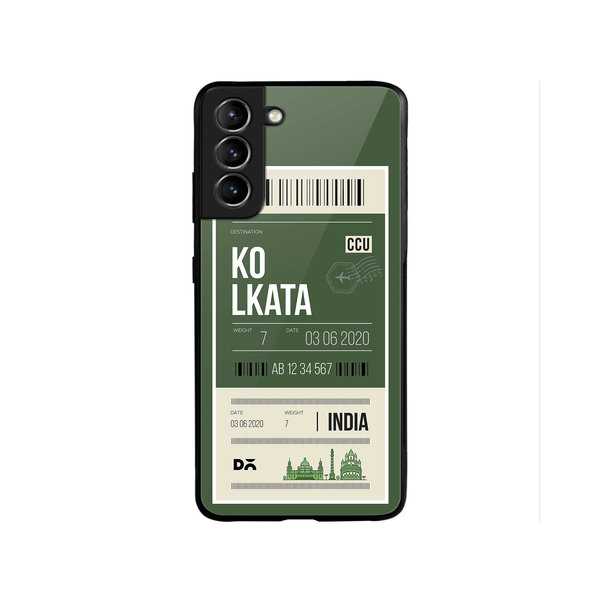 

DailyObjects Kolkata City Tag Glass Case Cover For Samsung Galaxy S22 Plus