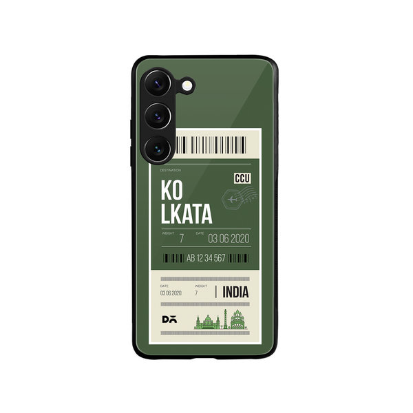 

DailyObjects Kolkata City Tag Glass Case Cover For Samsung Galaxy S23 Plus