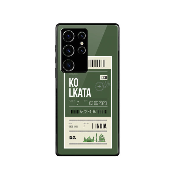 

DailyObjects Kolkata City Tag Glass Case Cover For Samsung Galaxy S23 Ultra