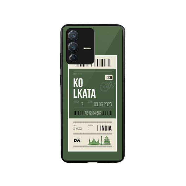 

DailyObjects Kolkata City Tag Glass Case Cover For Vivo V23