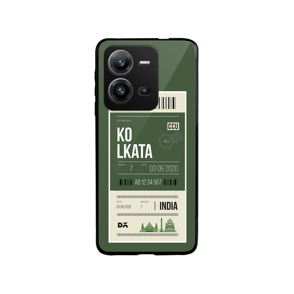 

DailyObjects Kolkata City Tag Glass Case Cover For Vivo V25