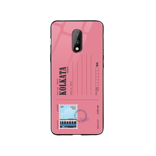 

DailyObjects Kolkata Tram Postcard Glass Case Cover For OnePlus 7