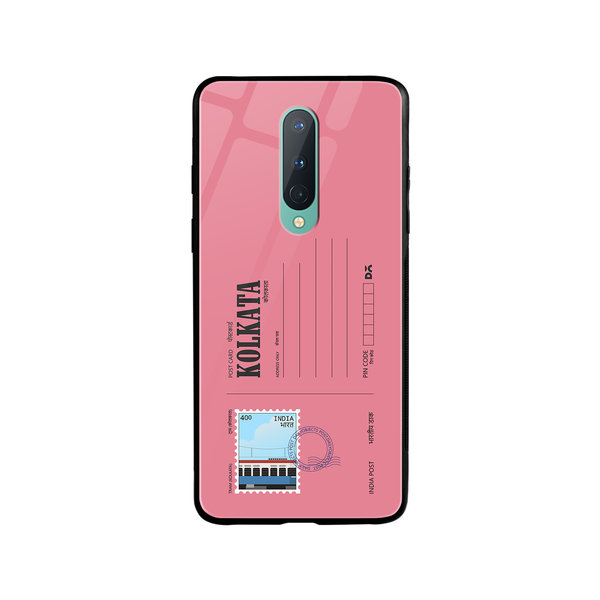 

DailyObjects Kolkata Tram Postcard Glass Case Cover For OnePlus 8