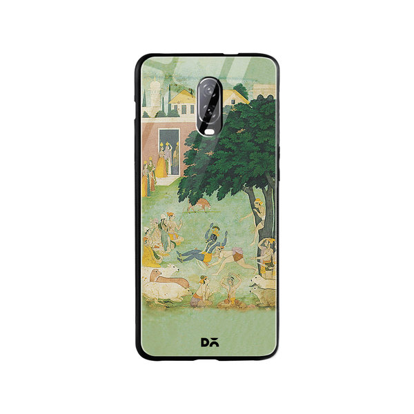 

DailyObjects Krishan Swing Friends Glass Case Cover For OnePlus 7