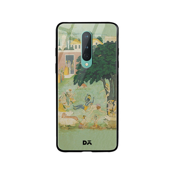 

DailyObjects Krishan Swing Friends Glass Case Cover For OnePlus 8