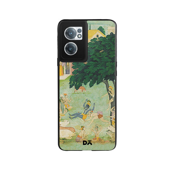 

DailyObjects Krishan Swing Friends Glass Case Cover For OnePlus Nord CE 2