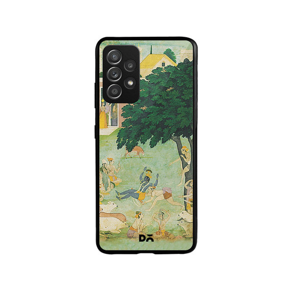 

DailyObjects Krishan Swing Friends Glass Case Cover For Samsung Galaxy A52