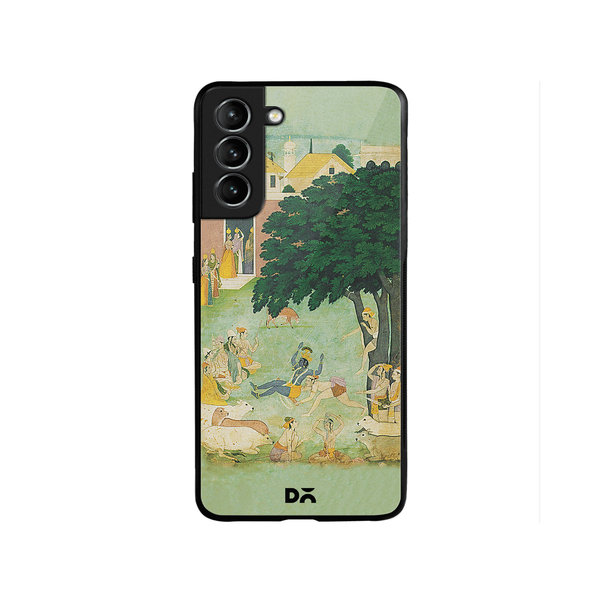 

DailyObjects Krishan Swing Friends Glass Case Cover For Samsung Galaxy S22