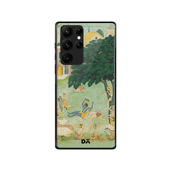 

DailyObjects Krishan Swing Friends Glass Case Cover For Samsung Galaxy S22 Ultra