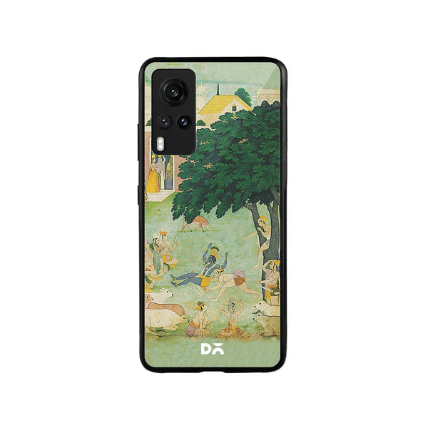 

DailyObjects Krishan Swing Friends Glass Case Cover For Vivo X60