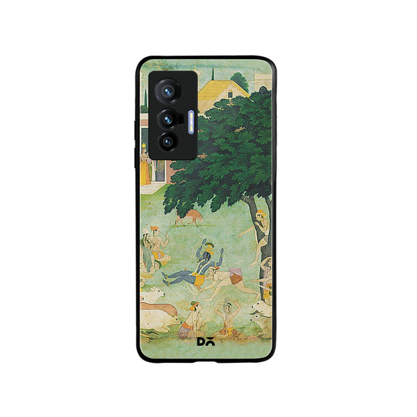 

DailyObjects Krishan Swing Friends Glass Case Cover For Vivo X70