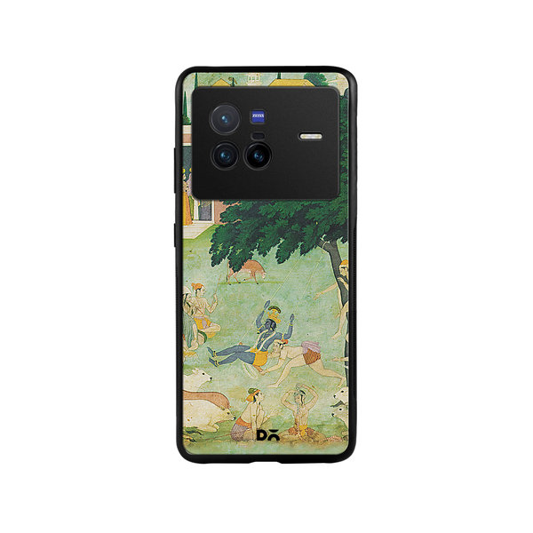 

DailyObjects Krishan Swing Friends Glass Case Cover For Vivo X80