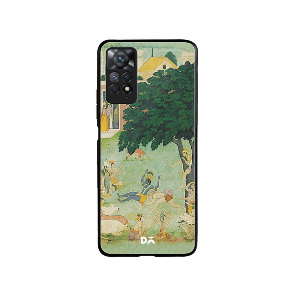 

DailyObjects Krishan Swing Friends Glass Case Cover For Xiaomi Redmi Note 11 Pro