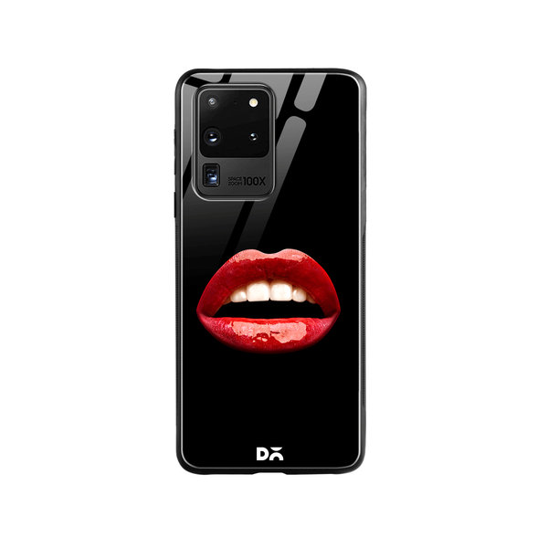 

DailyObjects La Bouche Red Glass Case Cover For Samsung Galaxy S20 Ultra
