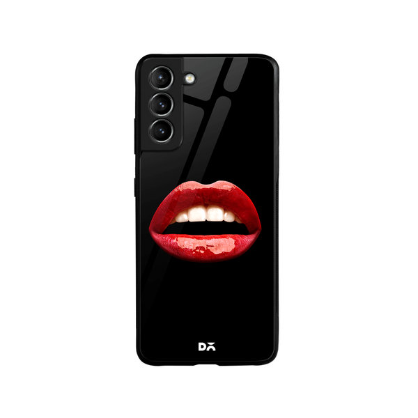 DailyObjects La Bouche Red Glass Case Cover For Samsung Galaxy S21 Plus