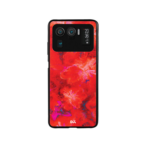 

DailyObjects Large Red Marble Flowers Glass Case Cover For Xiaomi Mi 11 Ultra
