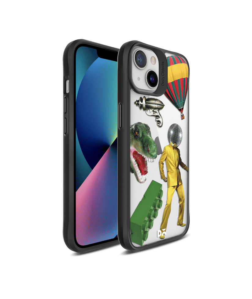 DailyObjects Lego Attack Black Hybrid Clear Case Cover For iPhone 14 Plus Black Iphone 14 Plus Covers Cases Online in India