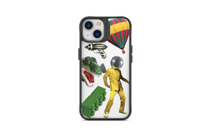 DailyObjects Lego Attack Black Hybrid Clear Case Cover For iPhone 14 Plus Black Iphone 14 Plus Covers Cases Online in India