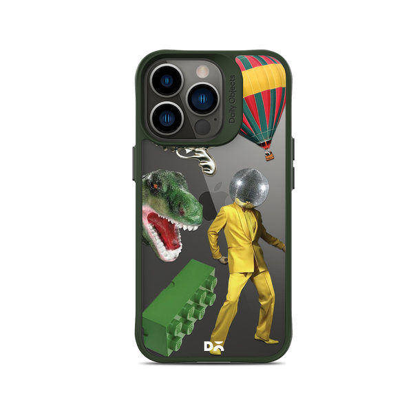 

DailyObjects Lego Attack Green Hybrid Clear Case Cover For iPhone 13 Pro Max