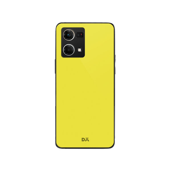 

DailyObjects Lemon Yellow Glass Case Cover For Oppo Reno 7