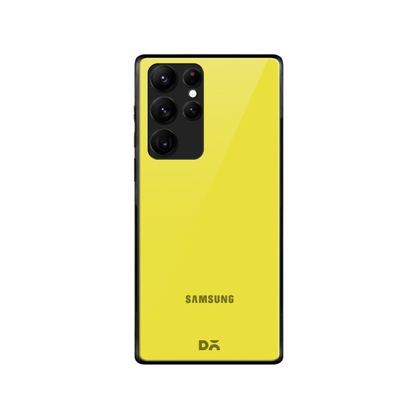 

DailyObjects Lemon Yellow Glass Case Cover For Samsung Galaxy S22 Ultra