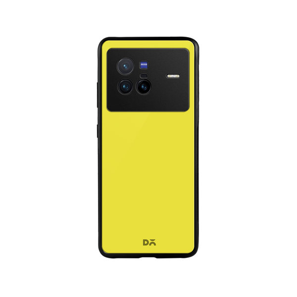 

DailyObjects Lemon Yellow Glass Case Cover For Vivo X80