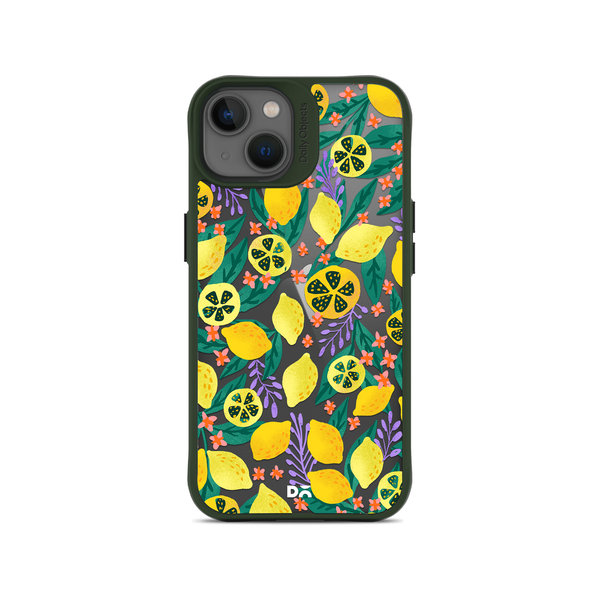 

DailyObjects Lemony Leafy Green Hybrid Clear Case Cover For iPhone 13 Mini