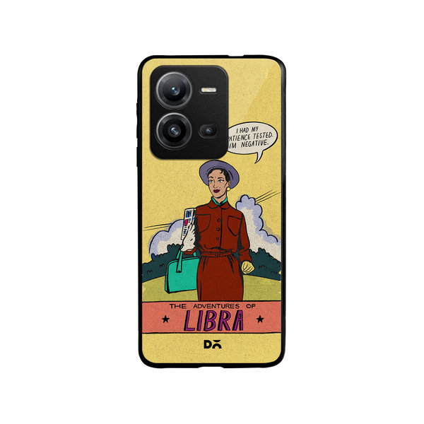 

DailyObjects Libra Glass Case Cover For Vivo V25